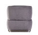 Decapree - Accent Chair - Antique Slate Top Grain Leather & Gray Velvet