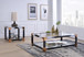 Lafty - End Table - Clear Glass & White Brushed