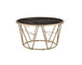 Cicatrix - Coffee Table - Faux Black Marble Glass & Champagne Finish