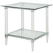 Polyanthus - End Table - Clear Acrylic, Chrome & Clear Glass - 24"