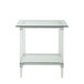 Polyanthus - End Table - Clear Acrylic, Chrome & Clear Glass - 24"