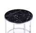 Virlana - End Table - Faux Black Marble & Chrome Finish