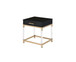 Adiel - End Table - Black & Gold Finish