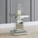 Nysa - 20" End Table - Mirrored & Faux Crystals