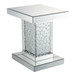 Nysa - 20" End Table - Mirrored & Faux Crystals