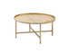 Mithea - Coffee Table - Oak Table Top & Gold Finish