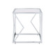 Virtue - End Table - Clear Glass & Chrome Finish