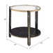 Thistle - End Table - Clear Glass, Faux Black Marble Top & Champagne