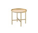 Mithea - End Table - Oak Table Top & Gold Finish