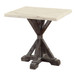 Romina - End Table - White Marble Top & Weathered Espresso