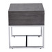 Iban - End Table - Gray Oak & Chrome