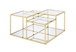 Uchenna - Coffee Table - Clear Glass & Gold Finish