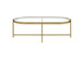Charrot - Coffee Table - Clear Glass & Gold Finish