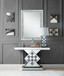 Noralie - 47" X 14" Console Table - Mirrored & Faux Diamonds