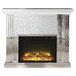 Nysa - 40" Fireplace - Mirrored & Faux Crystals