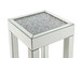 Noralie - 16" Square End Table With Glass Top - Mirrored & Faux Diamonds