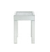 Noralie - End Table With Glass Top - Pearl Silver - Wood - 24"