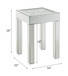 Noralie - 16" Square End Table With Glass Top - Mirrored & Faux Diamonds