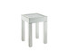 Noralie - End Table With Glass Top - Pearl Silver - Wood - 24"