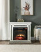 Noralie - Fireplace - Mirrored & Faux Diamonds - 29"