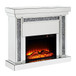 Noralie - 42" Fireplace - Mirrored & Faux Diamonds