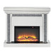 Noralie - 42" Fireplace - Mirrored & Faux Diamonds