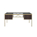 Yumia - Writing Desk - Gold & Walnut