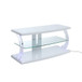 Aileen - TV Stand - White & Clear Glass