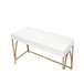 Lightmane - Writing Desk (Same Ac00900) - White High Gloss & Gold