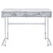 Tigress - Writing Desk - White Printed Faux Marble Top & Chrome