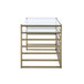 Shona - Writing Desk - Clear Glass Top & Antique Gold