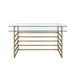 Shona - Writing Desk - Clear Glass Top & Antique Gold