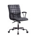 Barack - Office Chair - Vintage Black Top Grain Leather & Aluminum