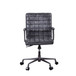 Barack - Office Chair - Vintage Black Top Grain Leather & Aluminum