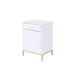 Ottey - Cabinet - White High Gloss & Gold