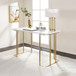 Estie - Writing Desk Same Ac00902) - White & Gold