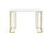 Estie - Writing Desk - White & Gold Finish