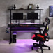 Canzi - Gaming Desk With USB - Black