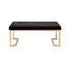 Boice - Bench - Black Fabric & Champagne