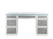 Noralie - Office Desk - Clear Glass, Mirrored & Faux Diamonds