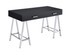 Coleen - Writing Desk With USB - Black High Gloss & Chrome