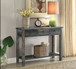 Glancio - Console Table - Antique Gray & Teal