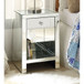 Noralie - 26"H Accent Table - Mirrored & Faux Diamonds