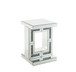 Noralie - 16" Accent Table - Mirrored & Faux Diamonds