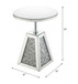 Noralie - 20" Accent Table - Mirrored & Faux Diamonds