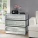 Nysa - Console Cabinet - Mirrored & Faux Crystals