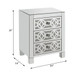 Noralie - Accent Table With 3 Drawers - Mirrored & Faux Diamonds