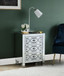 Noralie - Accent Table With 3 Drawers - Mirrored & Faux Diamonds