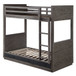Estevon - Twin Over Twin Bunk Bed With Storage - Gray Oak