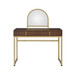 Coleen - Vanity Desk - Walnut & Gold Finish - 50"